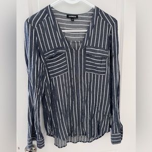 Striped long sleeve top